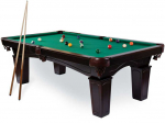 Piljardilaud Texas 8' jalga (245x145 cm) roheline kangas, t&auml;ielik komplekt