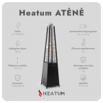 Heatum Athens gaasisoojendi p&uuml;ramiid must koos gaasiballooniga