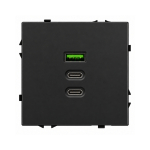 Kiirlaadimisega USB-pistikupesa A+C+C portidega Feelspot FSACC65B, 65 W, must