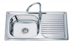 Roostevabast terasest valamu D8043P 800x435 0.6 parempoolne sifooniga