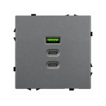 Kiirlaadimisega USB-pistikupesa A+C+C portidega Feelspot FSACC65G, 65 W, hall