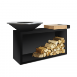 V&auml;ligrill OFYR Island Black 85 - 100 Teak Wood
