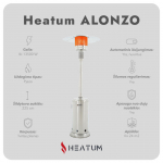 Heatum Alonzo roostevabast terasest gaasisoojendi koos gaasiballooniga