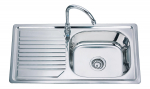 Roostevabast terasest valamu D8043P 800x435 0.6 vasak sifooniga