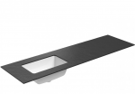 Valamu koos t&ouml;&ouml;pinnaga Kame Universal, WP/16-3/H17-P3-L, 160 cm