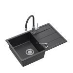 Graniitvalamu Quadron Prime Flexi SDR6844CZ_3323503BL painduva segisti ja dosaatoriga, must