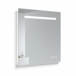 Peegel KAME SMART, LED valgustusega, USB &uuml;hendusega, Bluetoothiga, 80 cm, MR-R04/80-80/TECH