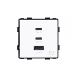 Feelspot kiirlaadimispesa USB+C+C portidega, 65W, valge