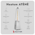 Heatum Athens p&uuml;ramiidikujuline gaasisoojendi koos gaasiballooniga