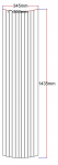 Kumer du&scaron;inurga k&uuml;lgklaas 345x1435 (350 mm) selge dekor 4.36.