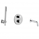 Peidetud termostaatvannis&uuml;steem Paffoni Light, KIT-LIQ018CR, kroom