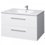 Vannitoa kapp kraanikausiga Riva SA 91-2, Valged, kroomitud k&auml;epidemed