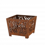 Dekoratiivne tulease, roostetanud teras, 39 x 39 x 30.3 cm