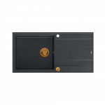 Valamu Quadron EVAN 146 XL HCQE10050U8_PVDC1_P2O, 1000x500x210 must teemant/vask