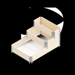 K&otilde;rgendatud voodi, 1200 mm x 800 mm x 585 mm