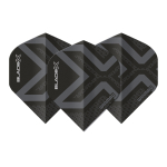 Noole lennusulgede tiivad Winmau Blade X Prism Delta Metallic, must