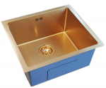 Roostevabast terasest valamu D4843HG GOLD sifooniga