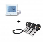 Warmset BLACK p&otilde;randak&uuml;tte matt + programmeeritav termostaat Feelspot WTH51.36 NEW