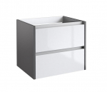 Alumine kapp lauaplaadi all KAME CITY BUC/6-3DR/D3D1P1, antratsiitl&auml;ige / valge l&auml;ige