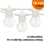 V&auml;litingimustesse m&otilde;eldud valguskett (LED pirnid) 100 m Glow valge