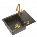 Valamu koos segisti ja jaoturiga Quadron ART JOHNNY 116 (60x44x18,5), ARTJ6044G1BP_3323502_PVDBSG1_D