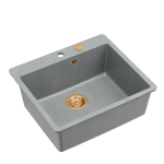 Valamu Quadron MORGAN 110 FM, HB8304U5-FM_C1_P2O, h&otilde;bedane kivi, (paigaldatud lauaplaadiga samal tasapinnal)