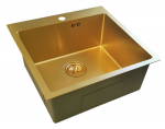 Roostevabast terasest valamu D5151HG GOLD sifooniga