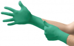 &Uuml;hekordsed nitriilkindad Ansell TouchNTuff 92-600, 100 tk, 0,12 mm paksus, suurus M (7,5-8), sile peopesa, roheline