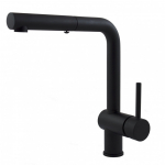 V&auml;ljat&otilde;mmatava voolikuga valamusegisti Paffoni Light, LIG285NO-MET, must