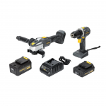 Akuga juhtmeta t&ouml;&ouml;riistakomplekt Grunder CD-B0A18+AG-B0118E, 18 V, 2 Ah/4 Ah