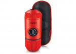 K&auml;sitsi jahvatatud kohvimasin &uuml;mbrisega WACACO NANOPRESSO LAVA RED
