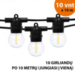 V&auml;litingimustesse m&otilde;eldud valguskett (LED pirnid) 100 m Glow must