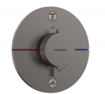 Peidetud termostaatsegisti Hansgrohe ShowerSelect Comfort S, 15556340, harjatud must kroom