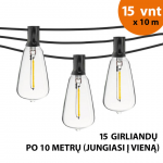 V&auml;litingimustesse m&otilde;eldud valgusketid (LED pirnid) 150 m Retro