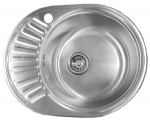 Roostevabast terasest valamu D5745P vasak SATIN sifooniga