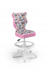 Ergonoomiline laste tool Petit Butterfly, suurus 3, valge
