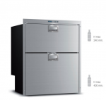 Sisseehitatud kahe sahtliga k&uuml;lmik-s&uuml;gavk&uuml;lmik koos j&auml;&auml;masinaga Vitrifrigo DW210 OCX2 DTX IM