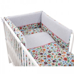 CebaBaby voodipesukomplekt, 3-osaline, lilled-hall, Jersey kollektsioon