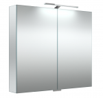 Kahepoolse peegeluksega peegelkapp Raguvos Baldai 2102500, LED valgustus, IP44, 80 cm