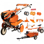 Kultivaator Ruris 7500, koos t&ouml;&ouml;seadmete ja haagistega