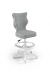Ergonoomiline laste tool Petit Jasmine, suurus 3, hall / valge, triibuline