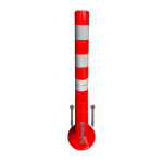 Painduv hoiatav teepost Eurostal 750 mm punane ankurpoltidega (ankrud)