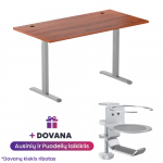 K&otilde;rgusreguleeritav laud Up Up Bjorn Grey, lauaplaat L Dark Walnut v&auml;rv