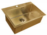 Roostevabast terasest valamu D6045HG GOLD sifooniga