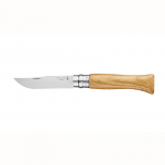 Opinel No.9 roostevabast terasest Oak taskunuga tammepuidust k&auml;epidemega