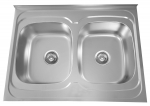 Roostevabast terasest valamu S8060P, pealtpaigaldatav, sifooniga 0.8 mm