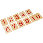 Montessori numbrikomplekt 1-10 puidust tahvlitel