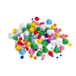 Glitterpomponide komplekt 100 tk