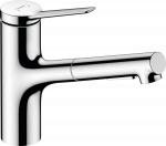 Valamu segisti v&auml;ljat&otilde;mmatava voolikuga Hansgrohe Zesis M33, 74800000