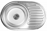 Roostevabast terasest valamu D7750PF parempoolne DECOR sifooniga
